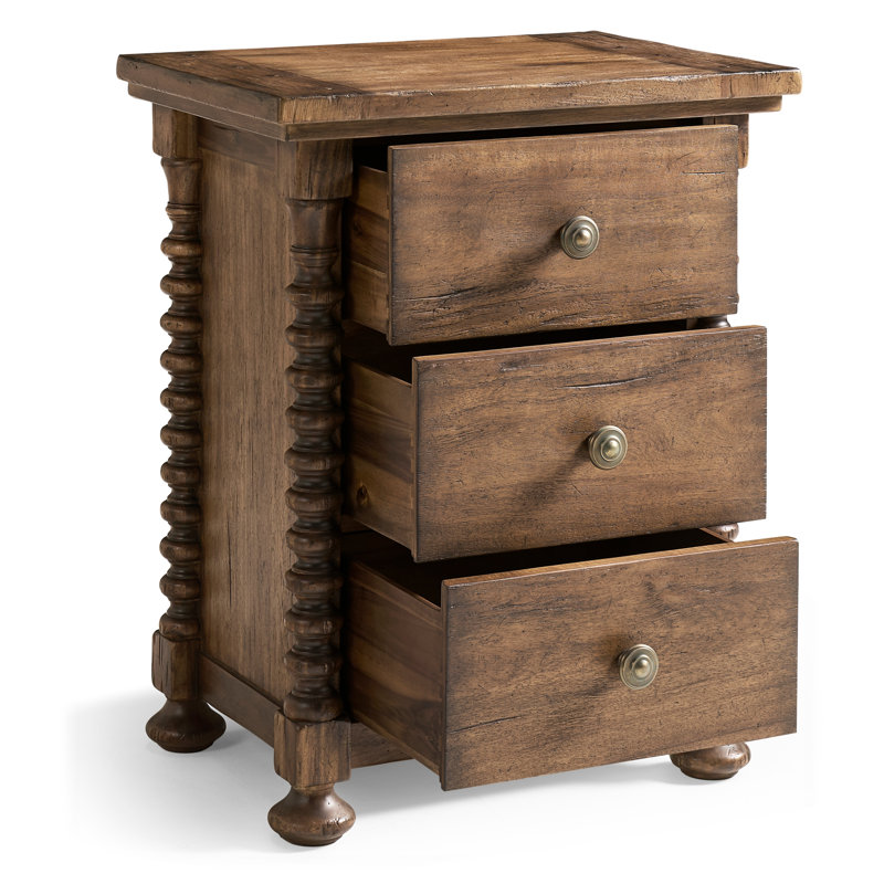 Tamarisk 3 - Drawer Solid Wood Nightstand