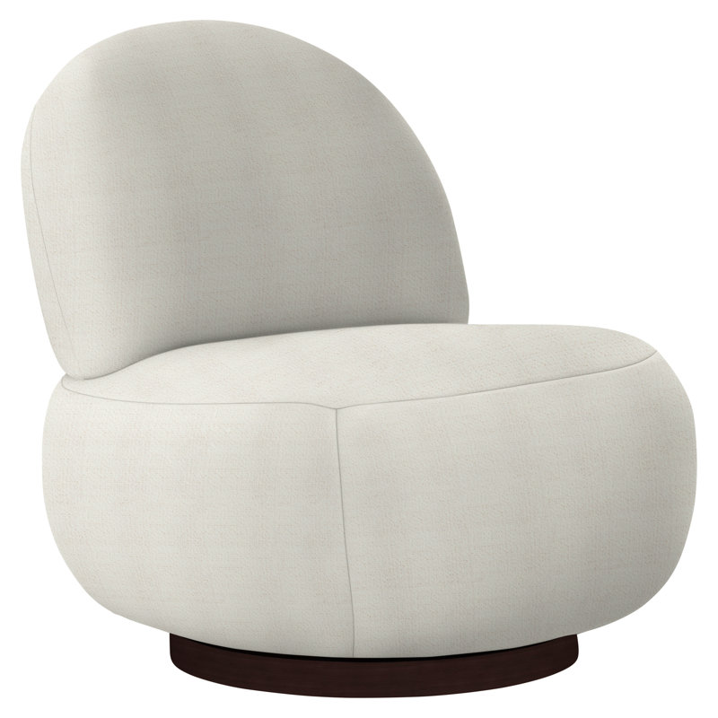 Lulu 29'' Wide Swivel Side Chair, Mocha, Blue Grey Velvet 1428-041