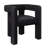 Modern Boucle Barrel Dining Chair, Upholstered Linen Kitchen Boucle Armchair with Sidearms and Back, for Dining Room Living Room-2084503980