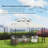 2-Tier Ventilated Rectangle Replacement Canopy Top, 13.1 x 9.84 ft, Crisp White Polyester