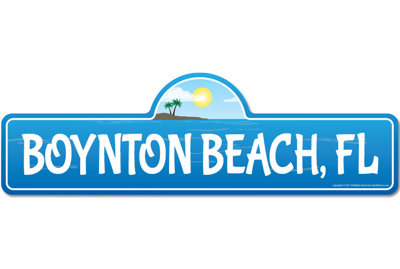 Plaque de rue Boynton Beach en plastique robuste 6 po x 18 po