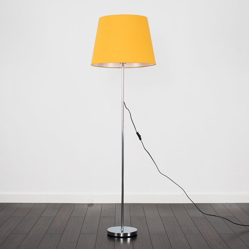 Bekbele 158cm Traditional Floor Lamp, Black, No, Chrome