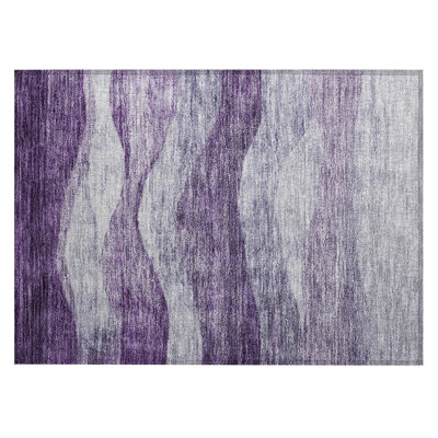 Machine Washable Indoor/Outdoor Chantille ACN1141 Lavender Rug