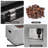 42" Outdoor Propane Fire Pit table with Tank Cover Table, 50,000 BTU, Concrete Rectangular Gas Firepit with Steel Lid, Rain cover & Lava Rocks