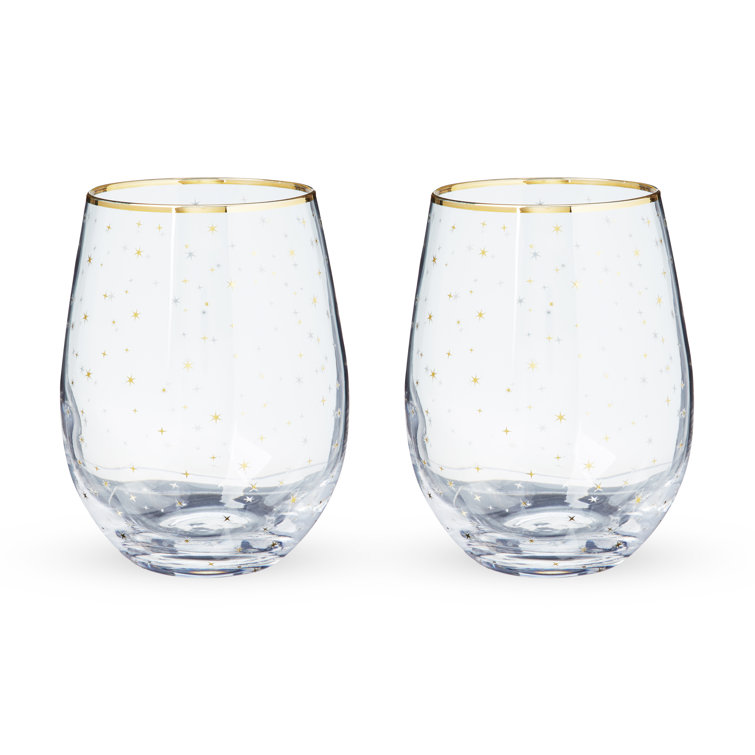 Twine Sit Back and Relax Stemless Wine Glass - Clear
