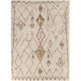 Caureen Cream Moroccan Diamond Area Rug