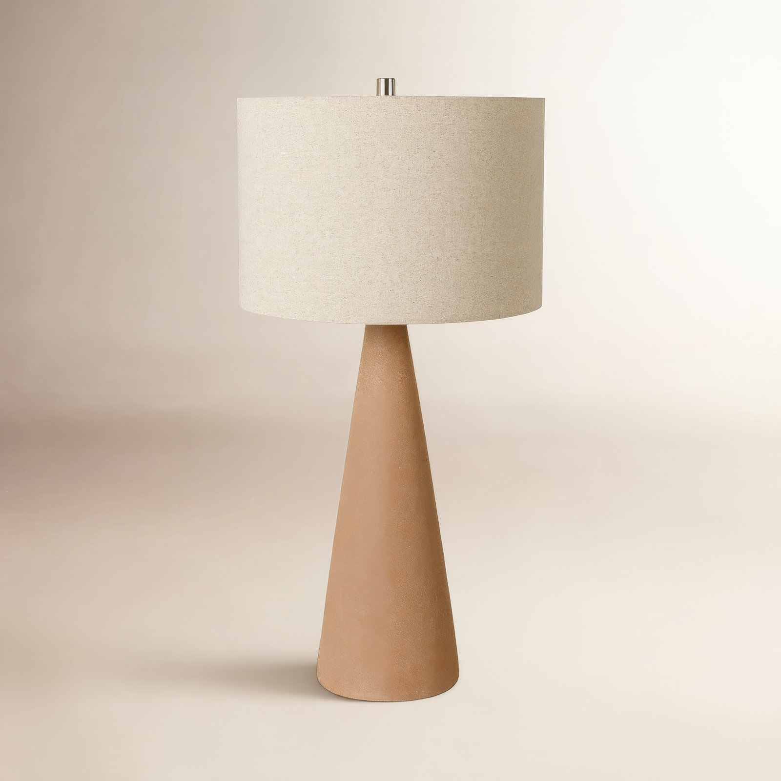 Kecia Concrete Table Lamp, Terracotta