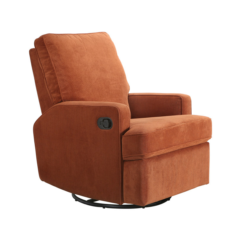 Tucker Swivel Reclining Glider, Orange