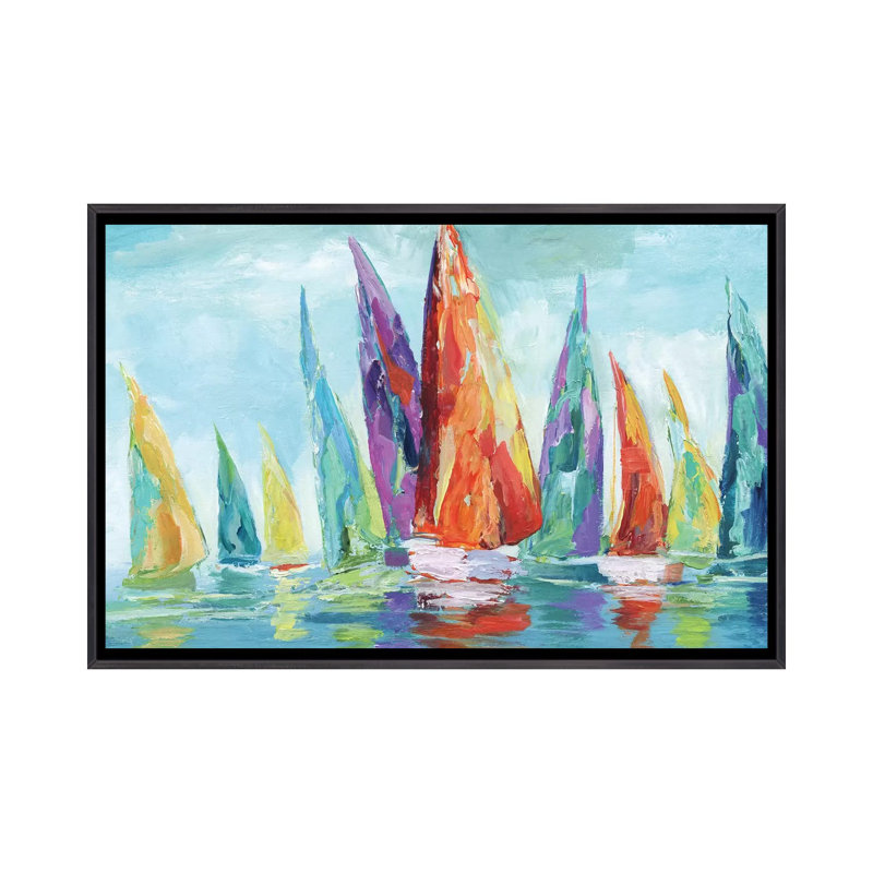 Reproduction d’art sur toile Fine Day Sailing I par Nan, Pas de tapis, H 40 po x l 60 po x 1,5 po