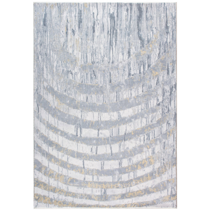 Tapis gris abstrait 8 pi x 10 pi Dhurrie