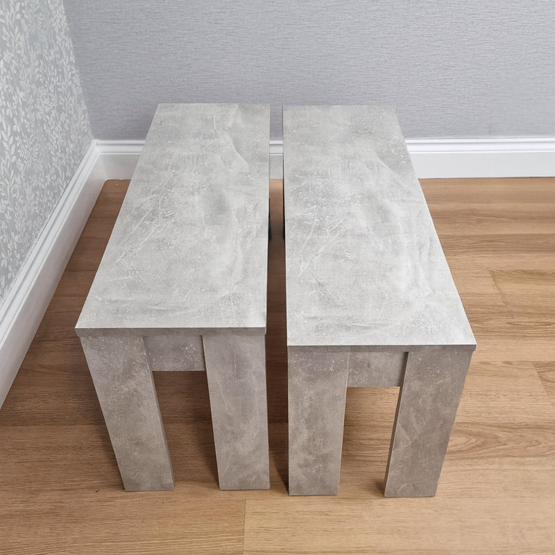 Dining Set of 2 Benches, Grey