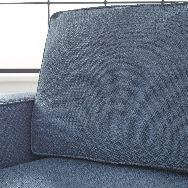 Chaise longue avec rangement Patnaude One, Polyester bleu