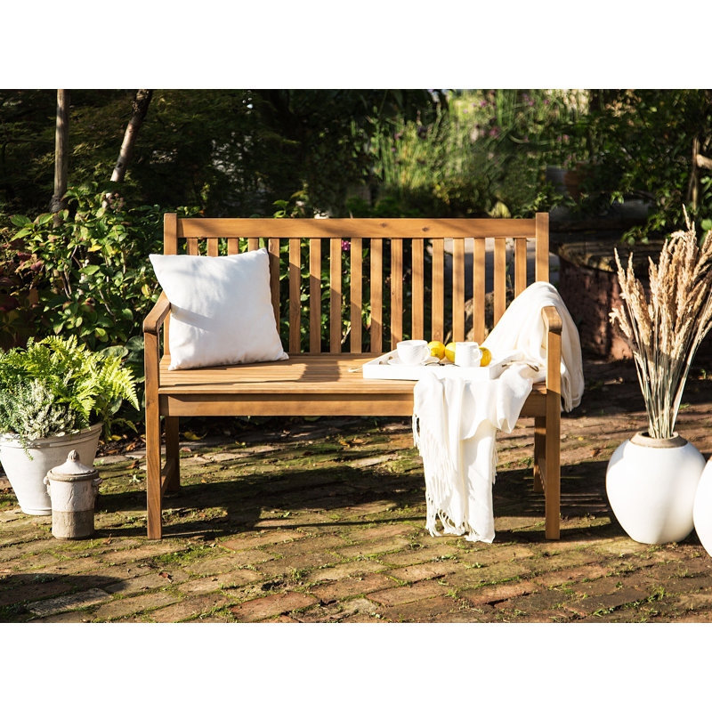 Eneida Solid Wood Acacia Outdoor Bench, H88 x W61 x D120cm