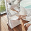 Trieur de paniers à linge à 4 niveaux, rangement à linge avec roulettes, paniers à linge roulants amovibles, chariot de salle de bain pour vêtements sales, blanc