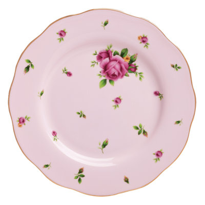 Royal Albert New Country Roses Pink Formal Vintage 8" Bone China Salad Plate