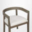 Ensemble de salle à manger 7 pièces, table rectangulaire et 6 chaises rembourrées à dossier arrondi, style scandinave, pour salle à manger et cuisine-1602557986