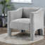 Premium Chenille Accent Chairs, Modern Grey Barrel Design For Home