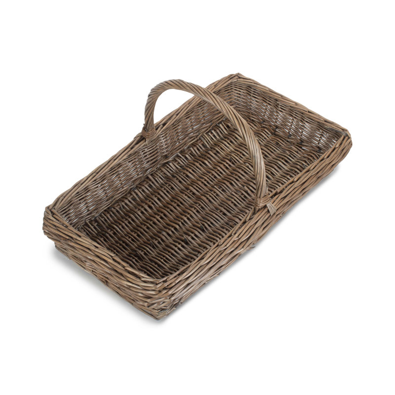 Kew Willow Garden Trug Basket, 30cm H x 66cm W x 36cm D