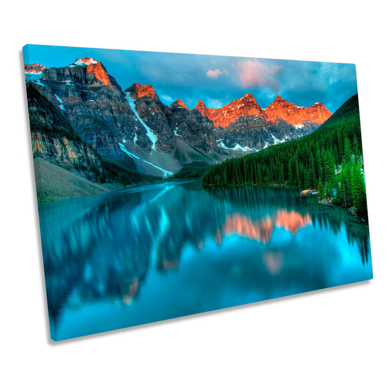 Landscape Mountain Lake - Wrapped Canvas Print, 30.5cm H x 45.7cm W