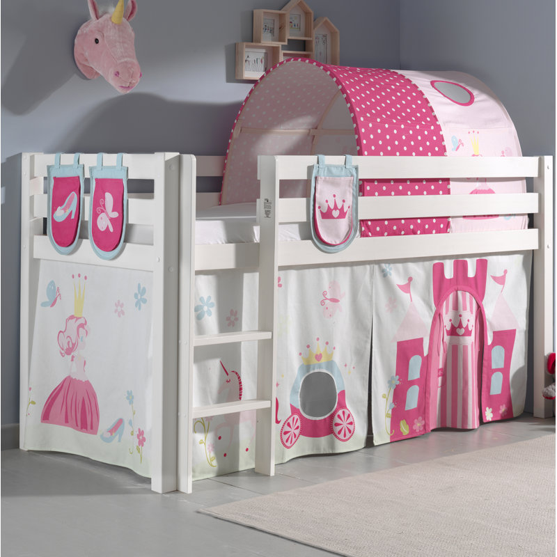 Pino European Single Mid Sleeper Bed, Standard, Beige