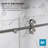 KW04 44 - 48 In. W X 76 In. H Single Sliding Frameless Shower Door With 3/8 In. Clear Glass-101532628