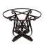 Round Mesquite Dining Table | 72" Solid Wood, Wrought Iron Base, Rustic Ranch Style