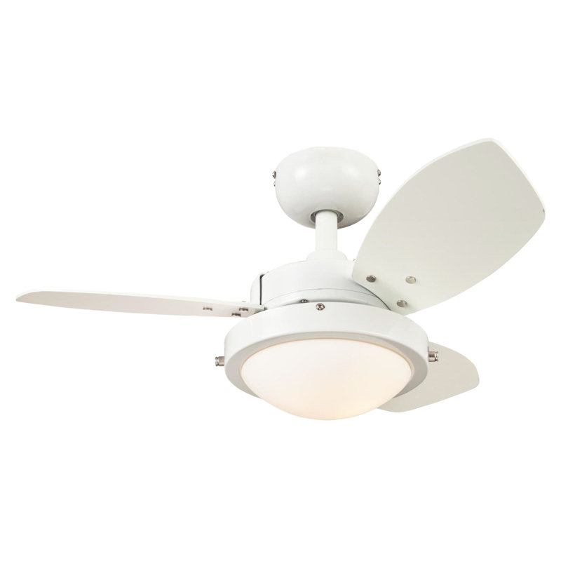 Wengue d'intérieur intégré à DEL blanc 30 po Ventilateur de plafond réversible