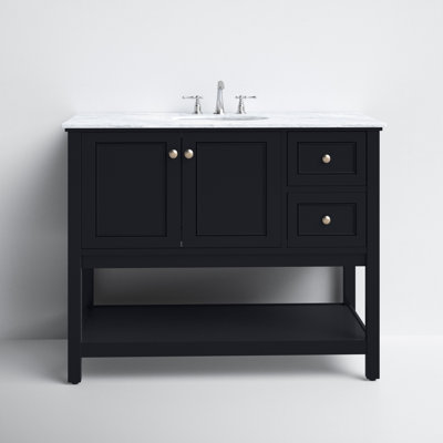 Bonsai 42'' Single Bathroom Vanity with Marble Top