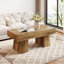 Table basse Farmhouse, tables d'appoint rectangulaires en bois avec base épaisse 47 pouces