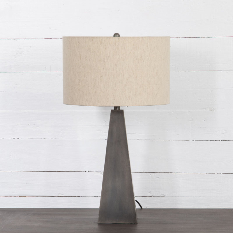 Leander Table Lamp, Pewter