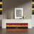 White Solid + Manufactured Wood Heating Freestanding TV Cabinet Fireplace-1659769851