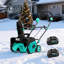40V Cordless Snow Blower with 2x 4.0Ah Batteries, 20-Inch Clearing Width, 12 in Snow Depth, 180° Rotatable Chute, LED Light, Quiet Electric Snow Thrower for Driveway Sidewalk Winter Snow Removal.