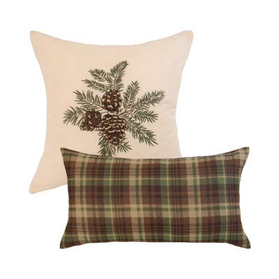 Donna Sharp Pine Star 2PC Embroidered Pillow Set