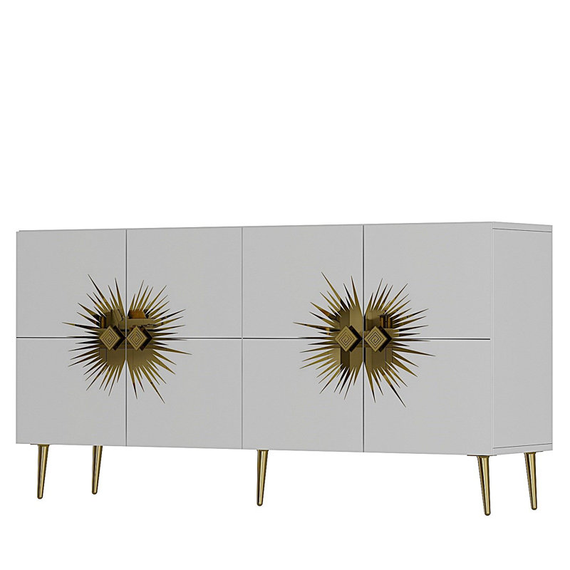 Olivia 150cm Console Table, Cream/Gold