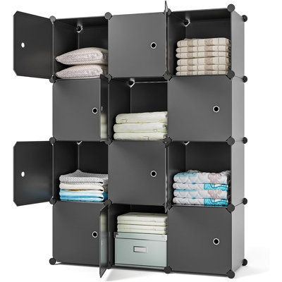 Closet Organizer, 12-Cube Storage With Doors, Closet Organizers ...