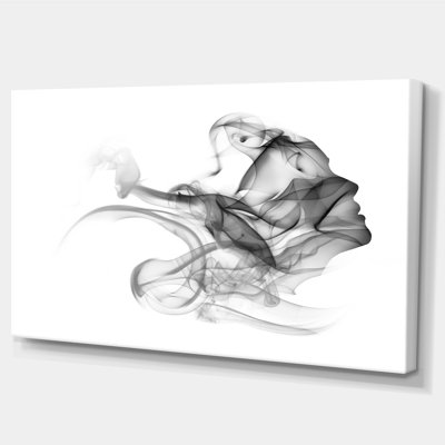 " Woman and Smoke Double Exposure " Color Photography Print