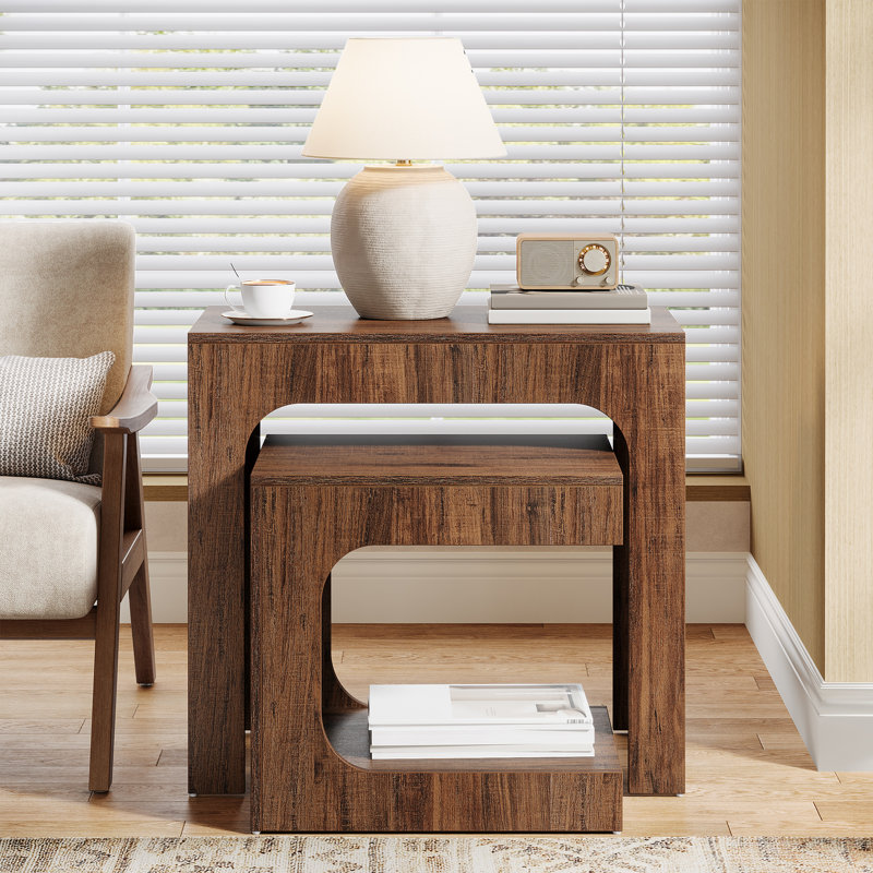 Tables de bout gigognes - Ensemble de 2 tables d'appoint pour le salon