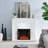 Stadderly Mirrored Fireplace with Criss Cross Firebox
