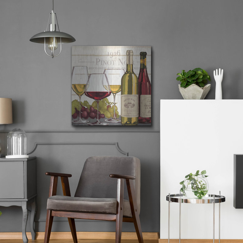 Winston Porter «Wine Tustation 3» par Janelle Penner, art mural en métal, H 24 po x l 24 po
