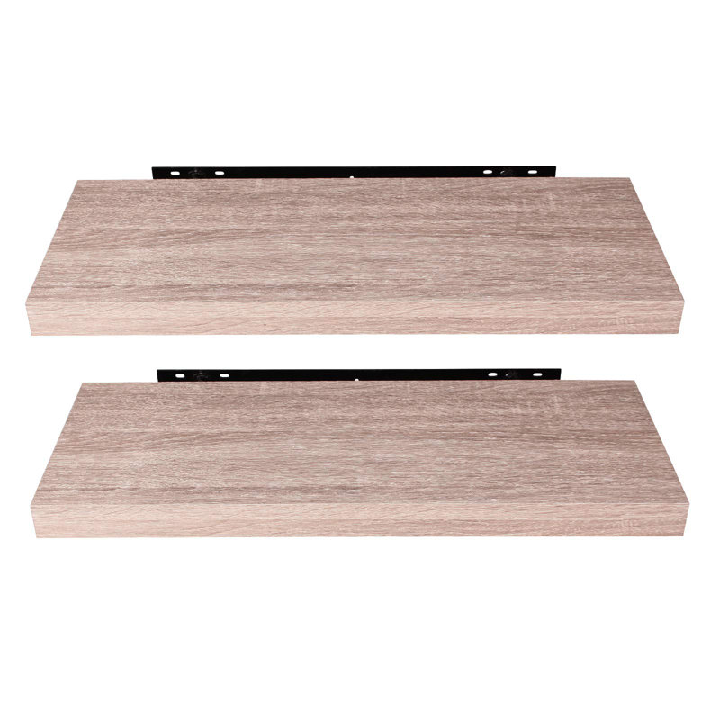 Gautea 2 Piece Floating Shelf, 3.8cm H x 80cm W x 22.9cm D, Brown
