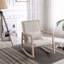 Chaise berçante en tissu et bois massif Fortezza avec coussin lombaire amovible-91886232