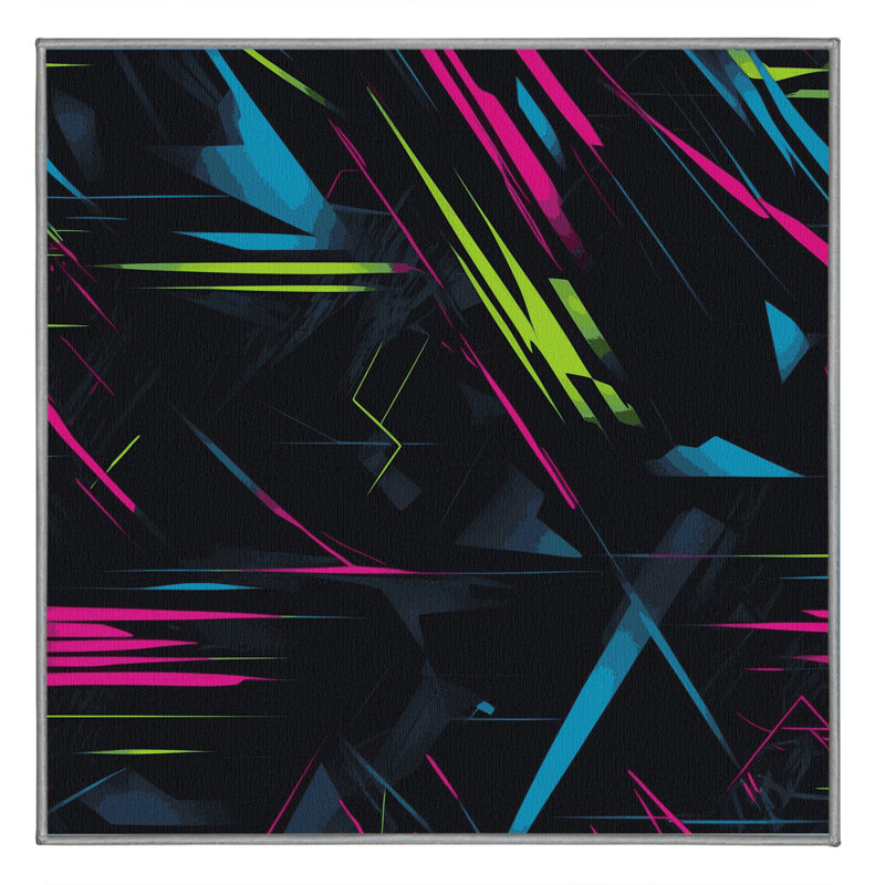 Tapis Neon Splinter, Carré 3 pi