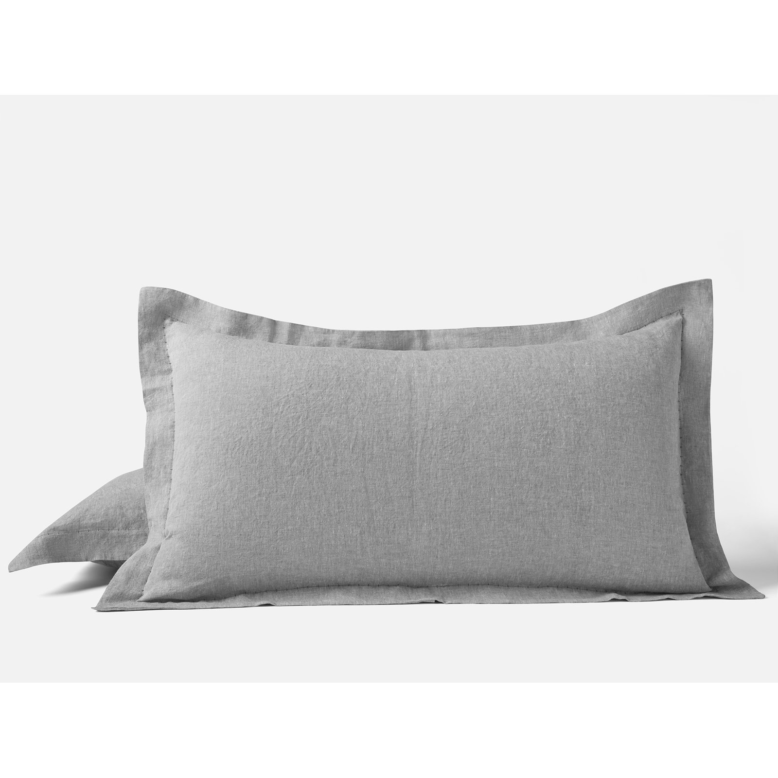 Coyuchi Organic Relaxed Linen Sham, Slate Chambray, King