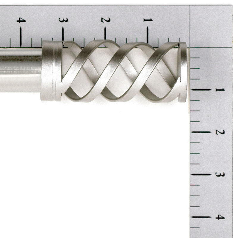 Mei Steel Adjustable Single Curtain Rod, Plated Brushed Nickel