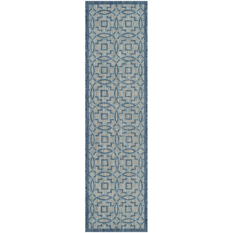 Herefordshire Performance Geometric Indoor/Outdoor Area Rug, Runner 2'3" x 12'