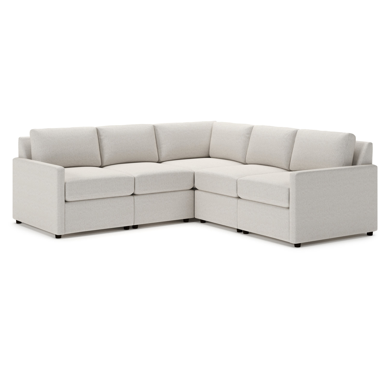 Damari Sectional, Macarena Light Gray Basketweave