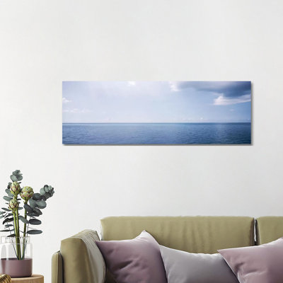 Cloudy Seascape, Atlantic Ocean, Bermuda, USA by Panoramic Images - Wrapped Canvas Panoramic Print