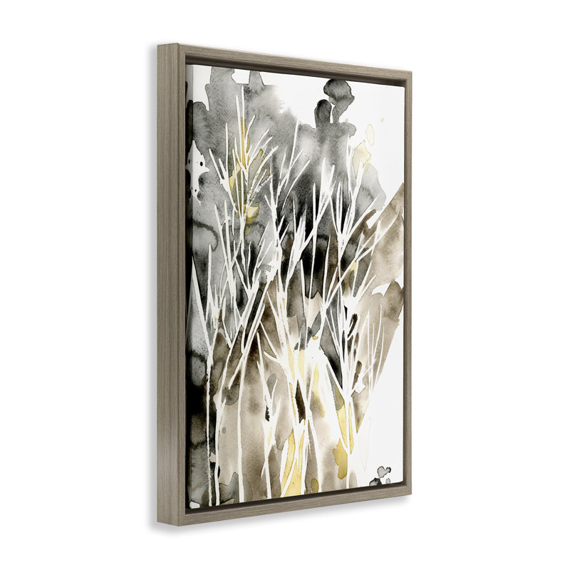  Toile flottante abstraite encadrée à l'aquarelle par Regina Moore, H 25 po x l 17 po, Cadre flottant orme Montalcino