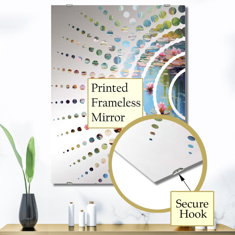 Miroir mural Monets Lake Reflections III - MIR135037, 40 po x 30 po