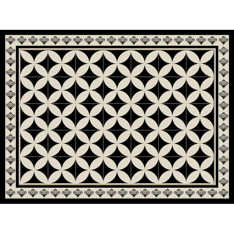 Kobbe Vinyl Abstract Rectangle Placemat, Black